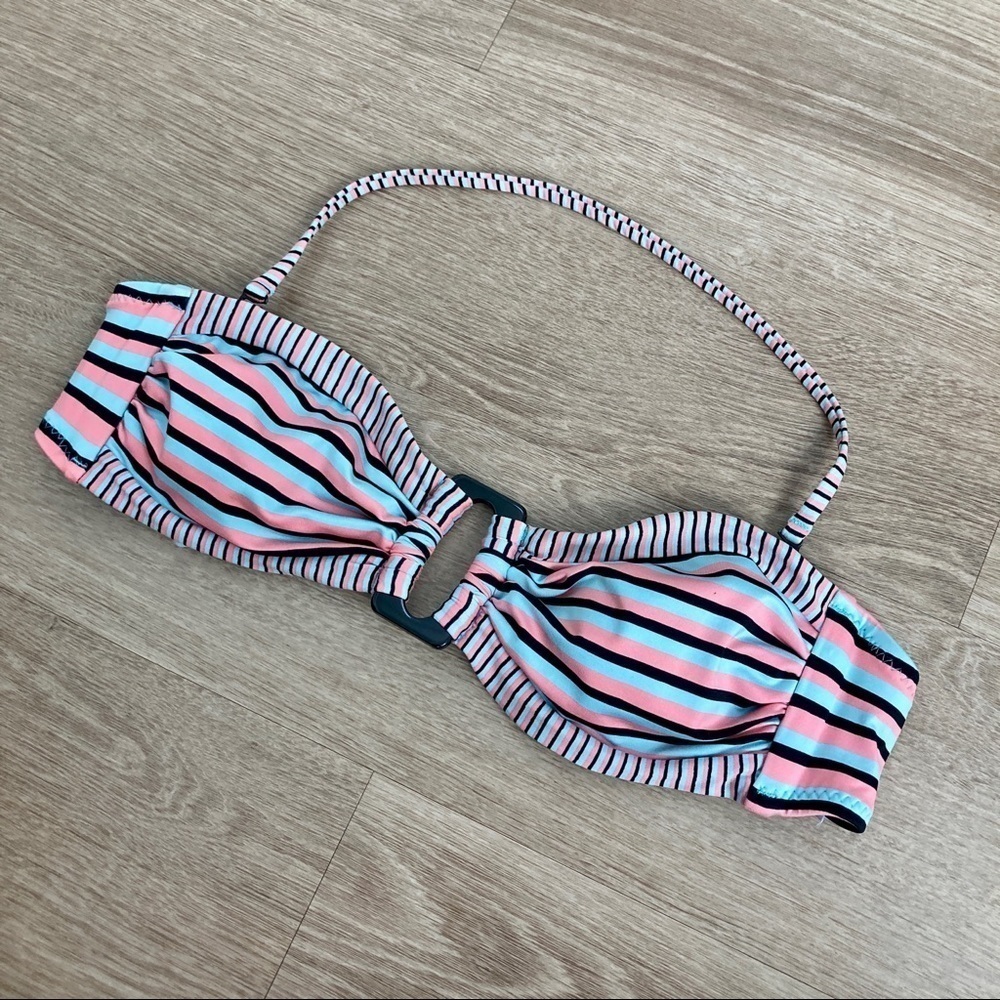 NANETTE Lepore Strobe Light Striped Bikini Top